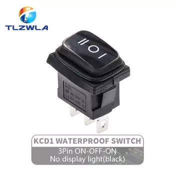Водонепроницаемый клавишный переключатель TLZWLA, 15х21 мм, 2/3 контакта