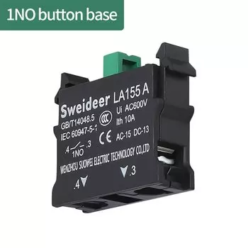 Водонепроницаемый кнопочный переключатель Sweideer LA155 A1 10А 22мм красный/зеленый