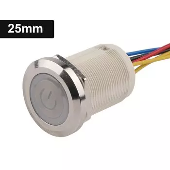 Водонепроницаемый кнопочный выключатель DIANQI, 16/19/22/25 мм, IP65