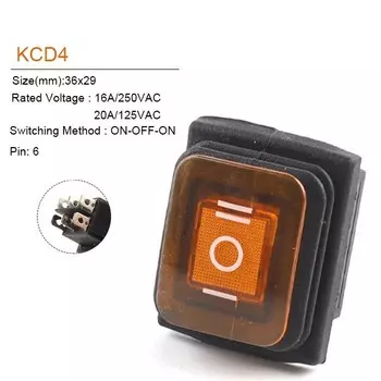 Водонепроницаемый кулисный переключатель KCD4 2/3 положения DIY YOU