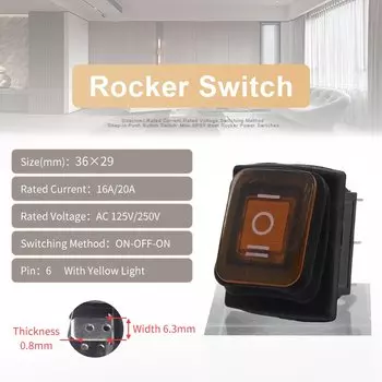 Водонепроницаемый кулисный переключатель KCD4 для лодки и автомобиля