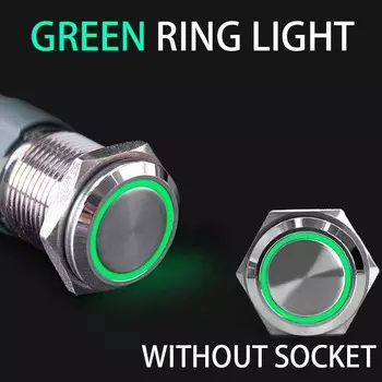 Водонепроницаемый металлический кнопочный переключатель Pten 16/19/22 мм 5/12/24/220 В