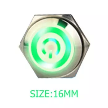 Водонепроницаемый металлический кнопочный переключатель Really 16 мм синий