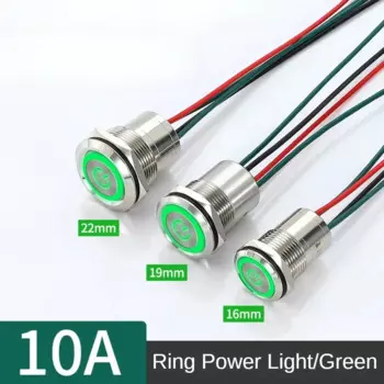 Водонепроницаемый металлический кнопочный переключатель Sweideer 16/19/22 мм 10А