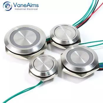Водонепроницаемый металлический кнопочный переключатель VaneAims