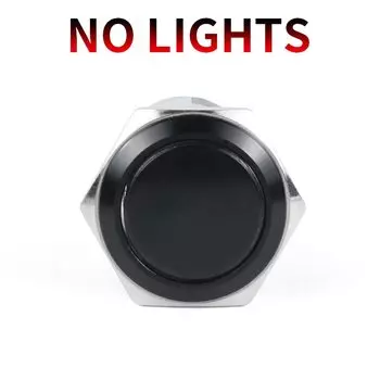 Водонепроницаемый металлический кнопочный выключатель HUSA 1NO1NC черный