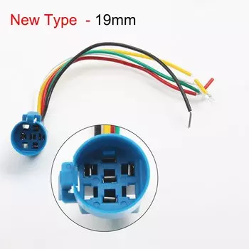 Водонепроницаемый мгновенный металлический дверной звонок, 19 мм, звонок, звуковой сигнал, кольцевая отметка, 220 В, 12 В, зеленый кольцевой кнопочный переключатель, светодиодный Сброс для автомобиля