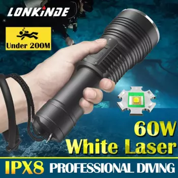 LONKINDE Подводный фонарь 10000LM IPX8 60Вт
