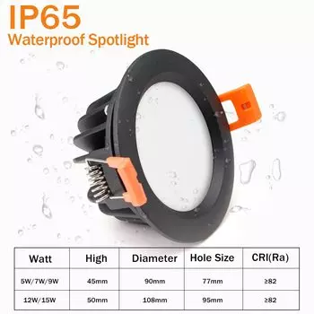 Водонепроницаемый потолочный светильник POLKE 9/15 Вт