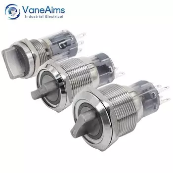 Водонепроницаемый поворотный переключатель VaneAims 16/19/22 мм