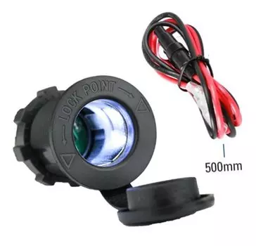 Водонепроницаемый прикуриватель, 12-24 В, с проводом и принадлежностями