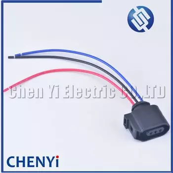 3-контактный разъем регулятора распредвала с внутренней резьбой 1,5 мм, 8 л. 0973703 Автомобильный водонепроницаемый разъем 8L0 973 703 с проводами для VW Audi