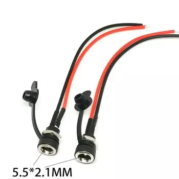 Водонепроницаемый разъем питания DC 5.5х2.1 мм с проводом JCD