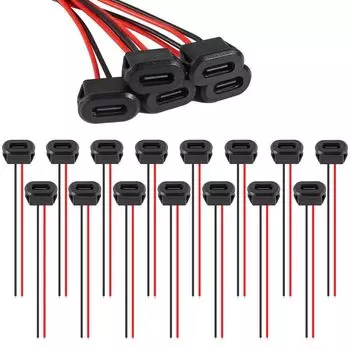 Водонепроницаемый Разъем Типа C, 2-контактная Розетка, Слот Для Перезаряжаемой Карты — Упаковка Из 5/10/20 Шт.