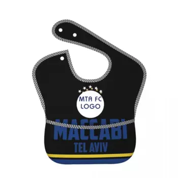 Водонепроницаемый Регулируемый Детский слюнявчик Maccabi в Тель-Авив, с милым мультяшным принтом, для мальчиков и девочек, детский обед, товары для кормления