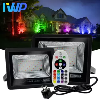 Водонепроницаемый RGB-прожектор, 220 В, 50 Вт, 100 Вт, IP66