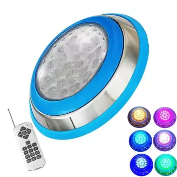 Водонепроницаемый RGB-светильник для бассейна, 12-18 Вт