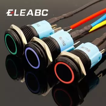 Водонепроницаемый самоблокирующийся алюминиевый переключатель ELEABC 16 мм