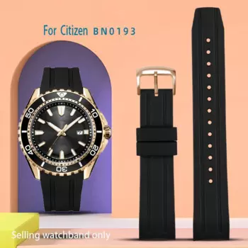 Водонепроницаемый силиконовый браслет arc mouth для c-itizen optokinetic bn0190 / 0191 / 0193 / ca0718/4385, резиновый мужской ремешок для часов 22 мм