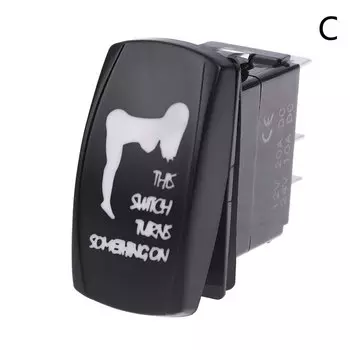 Водонепроницаемый светодиодный выключатель HUXUAN черный 5-контактный 12/24В