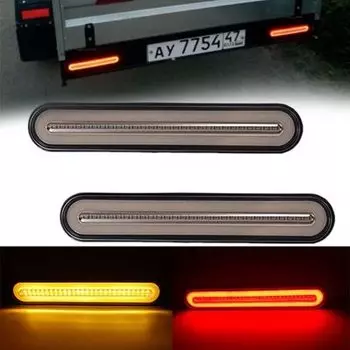 Водонепроницаемый светодиодный задсветильник онарь для прицепа, тягача, грузовика, 3 в 1, неоновый стоп-сигнал поворота, лодки, автомобиля, задние фонари, 12 В, 24 В, 2 шт.