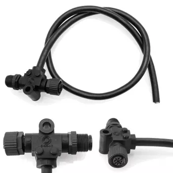 Водонепроницаемый T-образный адаптер NMEA2000, разъем питания 0,5 м T-типа, штекер и гнездо, адаптер T-типа NMEA 2000