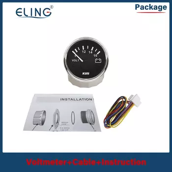 Водонепроницаемый вольтметр с красной и Желтой подсветкой, 52 мм, 8-16 В, 18-32 В, 9-32 в