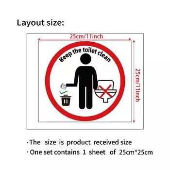 Водостойкая наклейка на крышку унитаза MOONBIFFY
