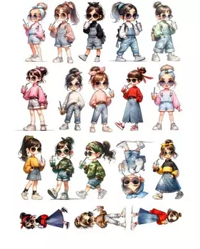 Водостойкие стикеры BLINGIRD для скрапбукинга