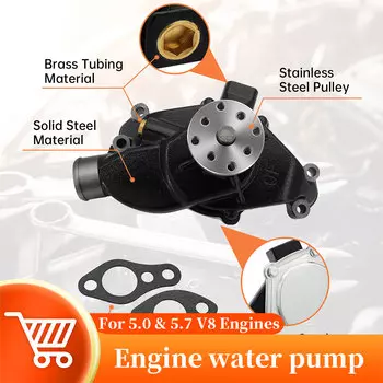 Водяной насос двигателя для двигателей MerCruiser поверхностного монтажа, Stern Drive 4,3, 5,0, 5,7, 305, 350, V6 и V8, 8503991, 42606, 15201, 8M0113734