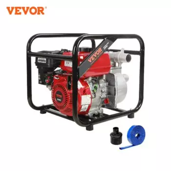 Водяной насос VEVOR с бензиновым двигателем, 7 л.с., 142/265 GPM, 22 фута, всасывающий 4-тактный газовый насос для перекачки мусора и воды для оросительного бассейна