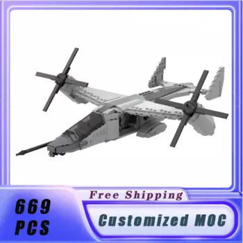 Военная война серия MOC MV-26 Falcon боевые вертолеты кирпич DIY Сборная модель Детский конструктор игрушка подарок