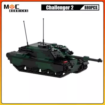 Военный тяжелый танк Panzer Challenger 2 Основной боевой танк двойной широкий трек Броня автомобиль MOC строительные блоки модель оружия детские игрушки