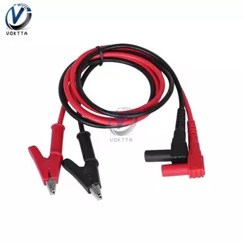 Voktta Щипковые зажимы крокодил 0,9 м черный/красный 4 мм