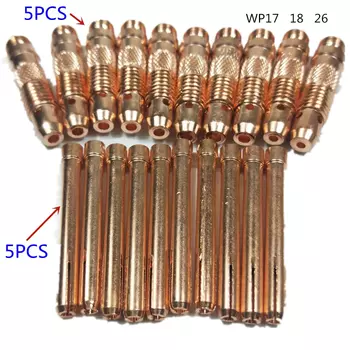 Вольфрамовый Цанга и Цанга для сварочного аппарата 1,6 мм/2,0 мм/2,4 мм/3,0 мм/3,2 мм, 10 шт.