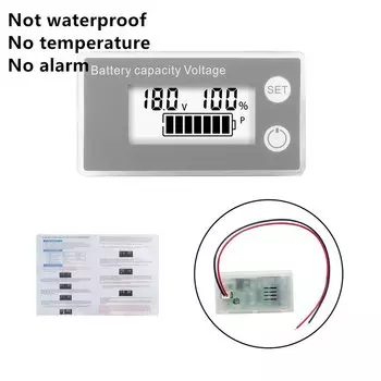 Вольтметр Aideepen 6133A для литий-ионных и свинцово-кислотных аккумуляторов 8-100В