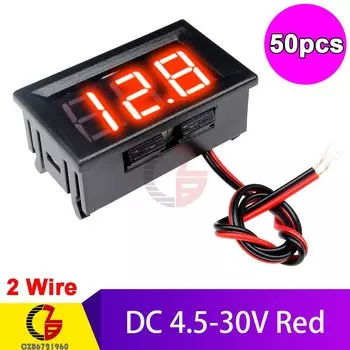 Вольтметр Diymore 0,56", 50 шт., красный/зеленый/синий, 24В