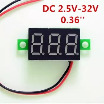 Вольтметр ELESAVEE DC2.5V-32V красный синий