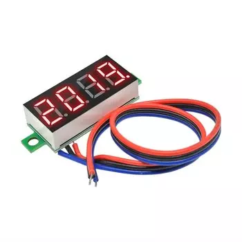 Вольтметр постоянного тока 0-100 в, 4-значный цифровой тестер напряжения, инструменты для электрика, 3,5-дюймовый трехпроводной индикатор напряжения