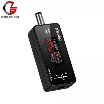 Вольтметр постоянного тока 4-30 В, 12 А, амперметр, 0,96 дюйма, TFT HD, цифровой дисплей, тестер интерфейса постоянного тока 5,5*2,5, детектор напряжения и тока, измеритель мощности