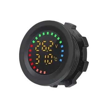 Вольтметр с цветным экраном, 12-24 В, цифровой дисплей, универсальный измеритель напряжения для мотоцикла, автомобиля, лодки, яхты