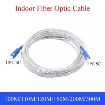 Волоконно-оптический Удлинительный кабель UPC SC к SC одноядерный одномодовый Simplex внутренний патч-корд 100 м/110 м/120 м/150 м/200 м/300 м кабель