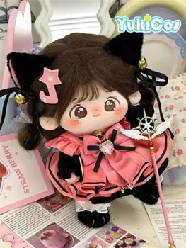Волшебная девочка Сакура Неко Кот Ичиго розовый костюм набивной плюшевый костюм 20 см аксессуары для куклы Одежда для куклы SL