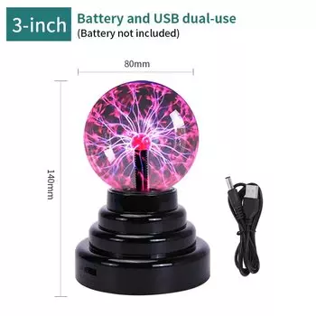 Волшебная Плазменная Лампа В Форме Шара, 3 Дюйма