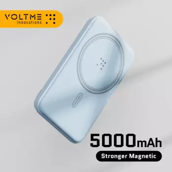 VOLTME 5000 мАч Power Bank Мини-магнитное беспроводное зарядное устройство 15 Вт Magpak 5K для iPhone 15 14 Pro Max Портативная внешняя батарея