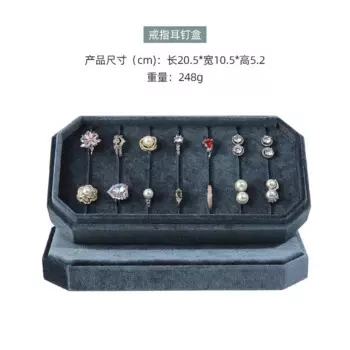 Восьмиугольная бархатная шкатулка для украшений Luckyiasv