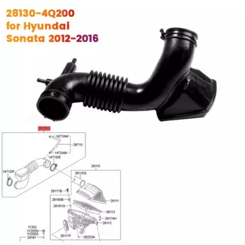 Воздухозаборник двигателя, шланг в сборе 28130-4Q200 для Hyundai Sonata 2012-2016, воздухозаборный шланг для фильтра очистки воздуха