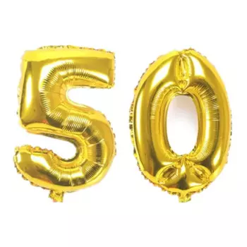 Воздушные шары 32 дюйма с золотыми цифрами eTya