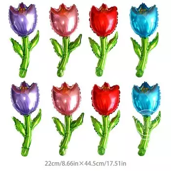 Воздушные шары CHLEZI с розами и тюльпанами 8 шт.