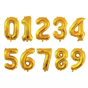 Воздушные шары фольгированные цифра 0-9 July Forest 16/32 дюйма